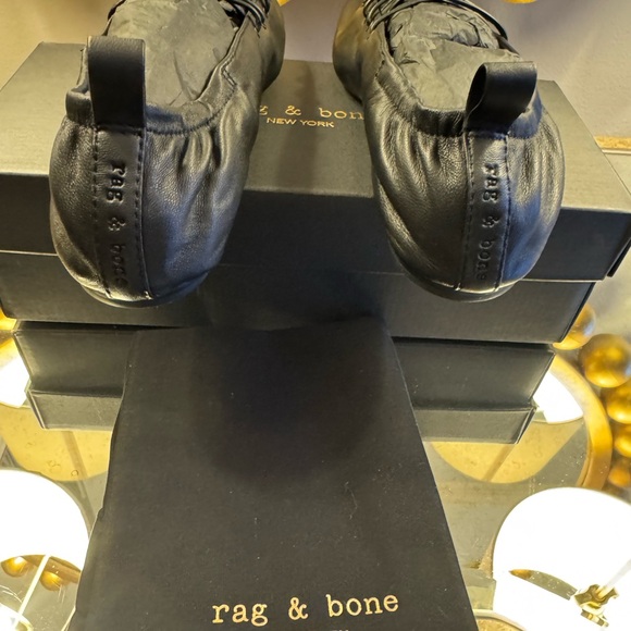 Rag and Bone NWT $348 Sophia Ballet Flat Color Black Size 9 - Picture 11 of 15